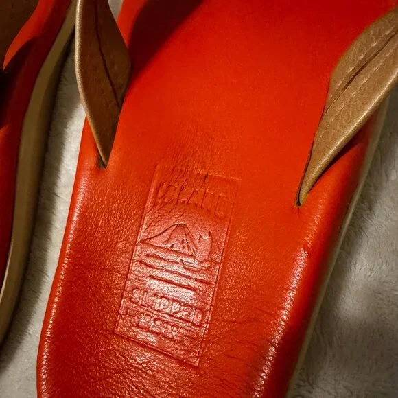 Island Slippers "The Classic" Full Grain Leather Flip Flops - Picture 12 of 13